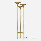 Nucci Valsecchi, Papyrus floor lamp, c. 1975, brass