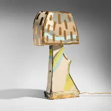 Katie Stout, Icarus lamp, c. 2020, glazed and gilt ceramic