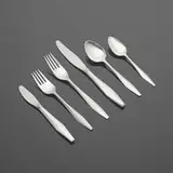 Gio Ponti, Diamond flatware service, sterling silver, stainless steel