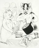 Louis Wain, "How do you make that cake?"