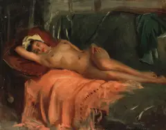 The yellow headscarf by Rba Cowan Dobson, oil on canvas, offered Dec 2017