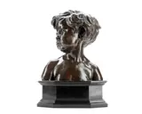 Jules Dalou, bronze bust of a little boy