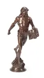 Émile Louis Picault, patinated bronze figure of 'Le semeur d'Idées'