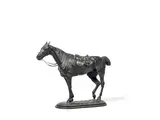 John Willis Good, 'The Tired Hunter', a patinated bronze equestrian model, patinated bronze