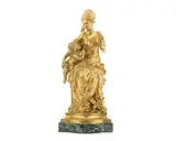 Antoine Joseph Van Rasbourg, gilt bronze figural group of Cupid and Venus, gilt bronze