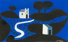 Jean Hugo, Garrigue bleue et noire, to be sold with two other works in gouache by the same artist.(3)