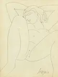 F. N. Souza, Reclining nude