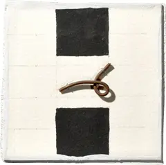 Richard Tuttle, Santa Fe II, 1993, Acryl, Bleistift und Metall auf Karton auf Holz