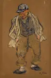 Heinrich Zille, Schreitender Mann