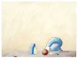 Stilleben mit Kopf by Horst Antes, 1974, Acryl auf Fabriano-Velin, sold Nov 2012