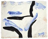 Emil Schumacher, Ohne Titel, 1964, Gouache und Tuschpinsel auf Velin