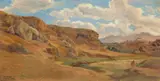 Gustav Friedrich Papperitz, Landschaft bei Palermo, 1840, Öl auf Papier