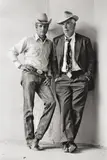 Paul Newman und Lee Marvin in Kostümen des Films „Pocket Money“, Tucson, Arizona by Terry O'Neill, 1972, Späterer Silbergelatineabzug. Überformat, sold Nov 2011