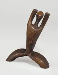 Rufen by Wang Keping, 1986, Holz. Höhe: 22,5 cm (8 ⅞ in.), sold Nov 2011