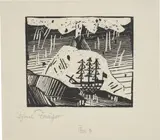 Lyonel Feininger, Vulkan, 1921, Holzschnitt auf Japanbütten