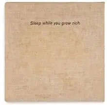 John Baldessari, Sleep While You Grow Rich, 1966-67, Ink on canvas