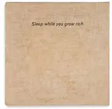 John Baldessari, Sleep While You Grow Rich, 1966-67, Ink on canvas