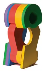 Untitled (Abstract sculpture) by Tod Williams, 1969, Painted wood, sold Oct 2011