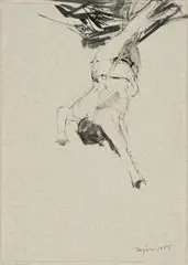 Jack Zajac, Untitled (Figure), 1955, Etching