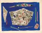 Michael Ponce de Leon, Enchanted Mountain, c. 1960, Collograph