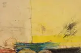 Untitled (Abstract landscape) by Norman Zammitt, 1961, Mixed media on paper, sold Oct 2011