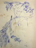 Scot Cummings, Untitled (10), c. 1964, Each pencil on paper and ink on paper