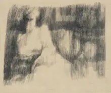 Harold Jacobs, Portrait of a woman, c. 1960, Ink drawing