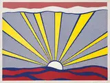 Roy Lichtenstein, Sunrise, 1965, Offset lithograph in red, blue and yellow