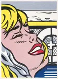Roy Lichtenstein, Shipboard Girl, 1965, Offset lithograph in red, blue, yellow, and black