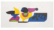 Jon Henry, #22, Painted wood collage on board