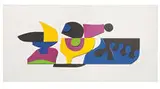 Jon Henry, #22, Painted wood collage on board