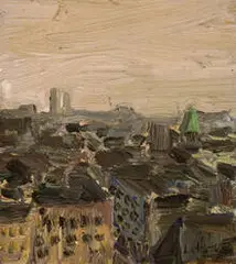 Vernon Lobb, Cityscape, Oil on panel