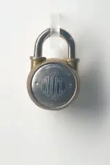 Michael Fram, Padlock 101, 1968, Found object mounted on acrylic