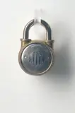 Michael Fram, Padlock 101, 1968, Found object mounted on acrylic