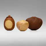 John Jordan, Collection of three works, 2003, 2010, 2011, cherry, canary, copper