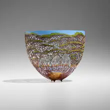 Gordon Pembridge, Liquid Peril, 2017, macrocarpa, acrylic paint, lacquer