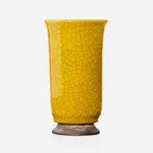 Vase by Glen Lukens, c. 1940, crackle-glazed earthenware, sold May 2023
