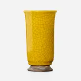 Glen Lukens, Vase, c. 1940, crackle-glazed earthenware