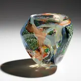 Richard Ritter, YC-3386 (from the Triolet series), 1986, blown, cut, polished, and sandblasted glass with murrine and canes
