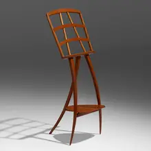 Music stand by Wharton Esherick, 1962, walnut, sold May 2023