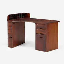 Wharton Esherick, Double pedestal desk, 1951, walnut