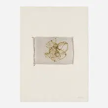 Untitled (from the Struttura Grafica portfolio) by Claire Falkenstein, 1963, intaglio images with embossing on Fabriano paper, sold Oct 2025