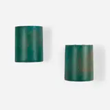Paavo Tynell, Exterior wall lamps, pair, c. 1955, enameled metal