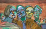 Martin Bloch, Four heads, 1938, oil on canvas
