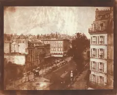 William Henry Fox Talbot, The Boulevards of Paris, 1843, Salzpapierabzug vom Salzpapiernegativ