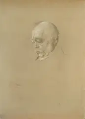 Bismarck by Franz von Lenbach, Bleistift und Kreide auf Pappe, sold Nov 2009