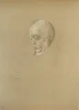 Franz von Lenbach, Bismarck, Bleistift und Kreide auf Pappe