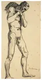 Max Beckmann, Stehender männlicher Akt