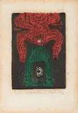 Joan Farrar, Nemesis I, c. 1960, Color relief etching