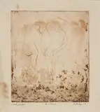 David Silverberg, The 3 Graces, 1959, Etching